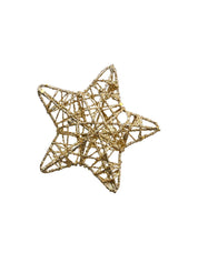 Christmas Decoration (White & Golden, Set Of 6 Pcs) - MARKET99