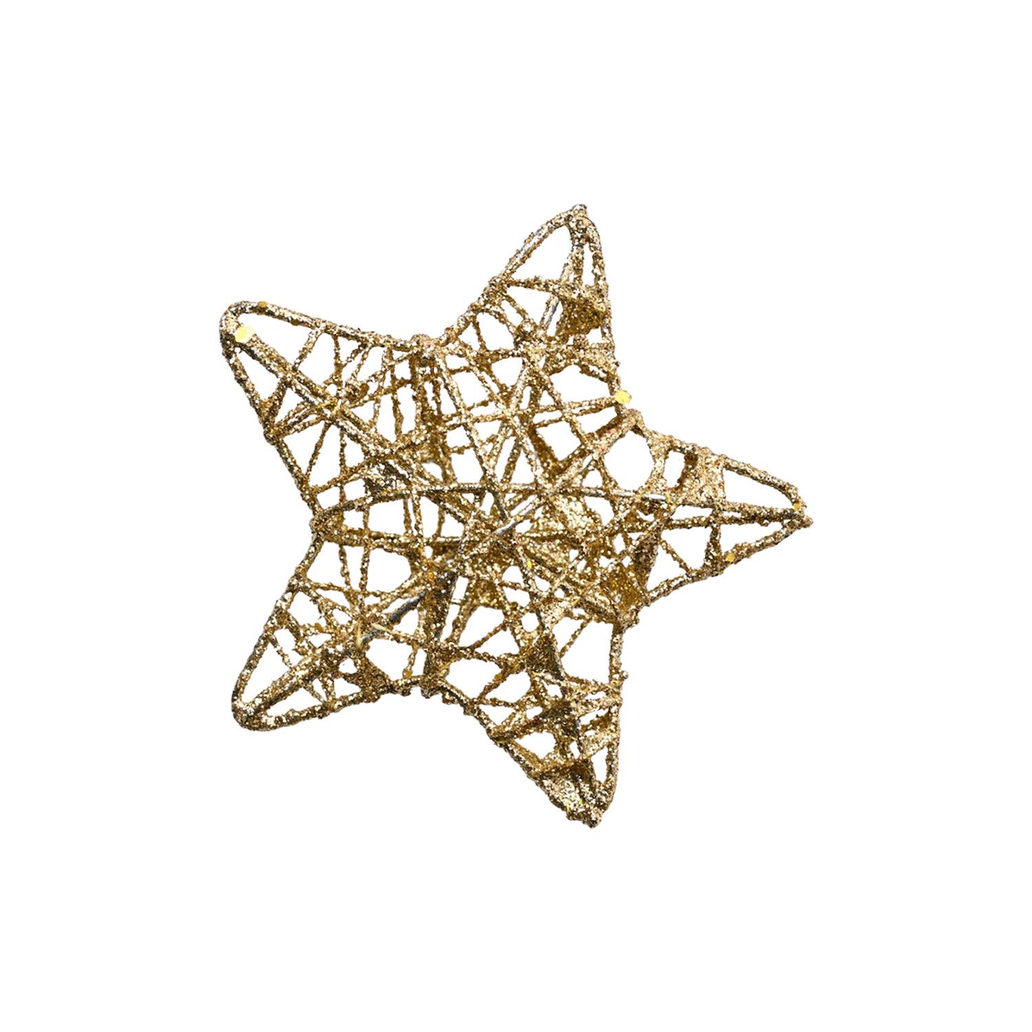 Christmas Decoration (White & Golden, Set Of 6 Pcs) - MARKET99