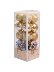 Christmas Tree Hanging Ball (Gold, Set Of 20 Pcs) - MARKET99