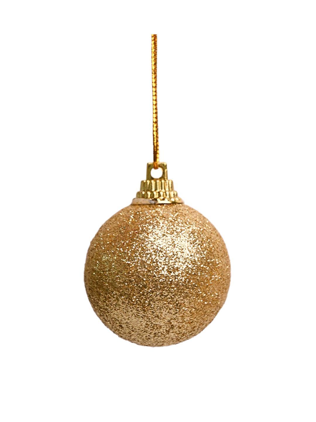 Christmas Tree Hanging Ball (Gold, Set Of 20 Pcs) - MARKET99