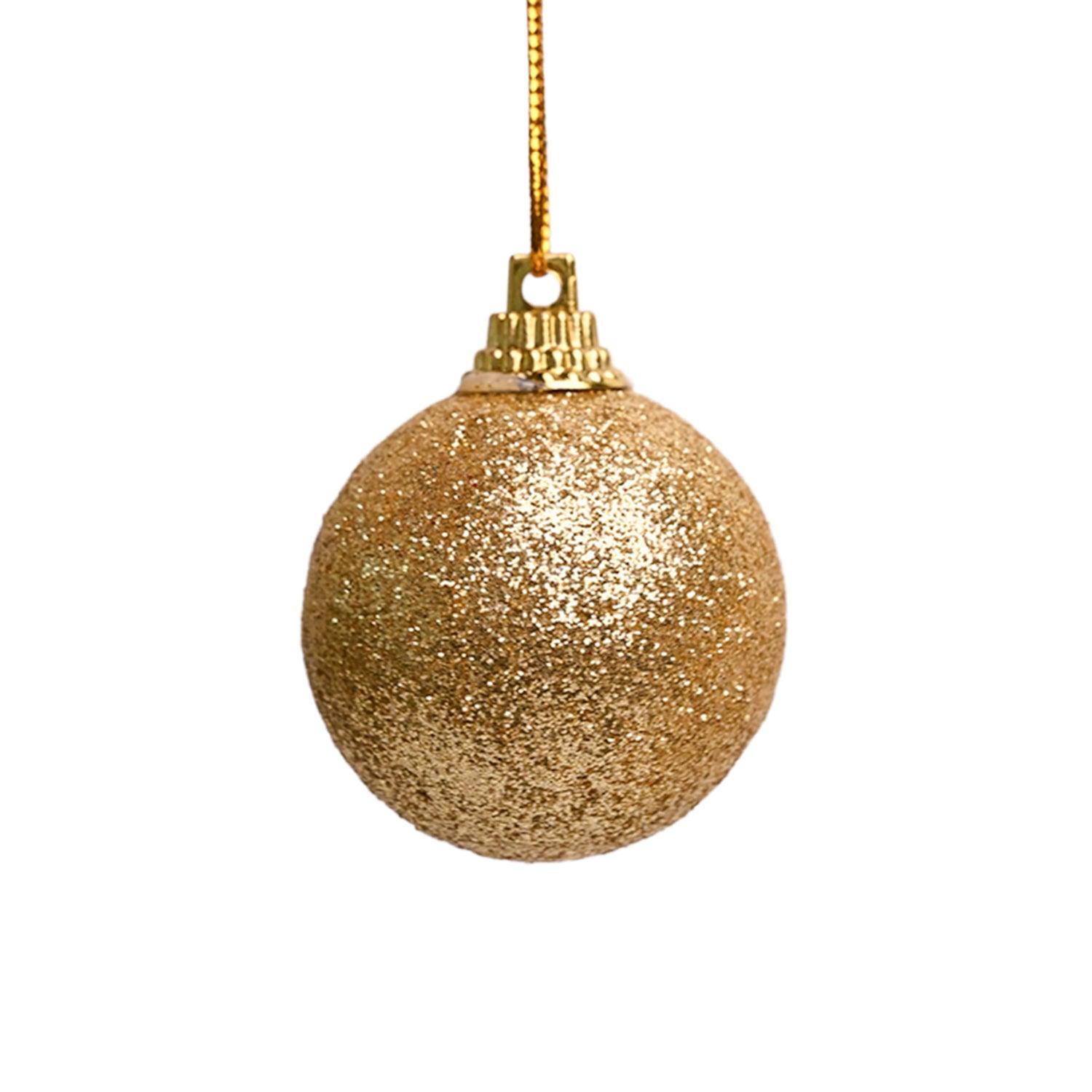 Christmas Tree Hanging Ball (Gold, Set Of 20 Pcs) - MARKET99