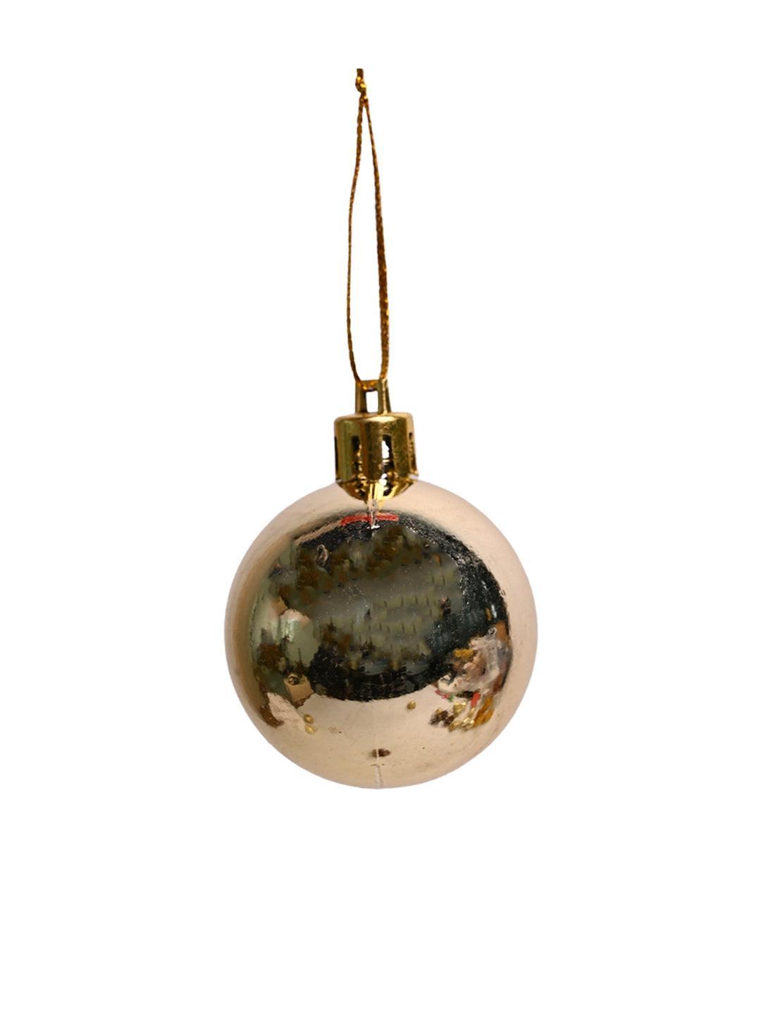 Christmas Tree Hanging Ball (Gold, Set Of 20 Pcs) - MARKET99
