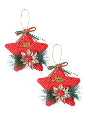 Christmas Decoration Star (Red & Set Of 2) - MARKET99
