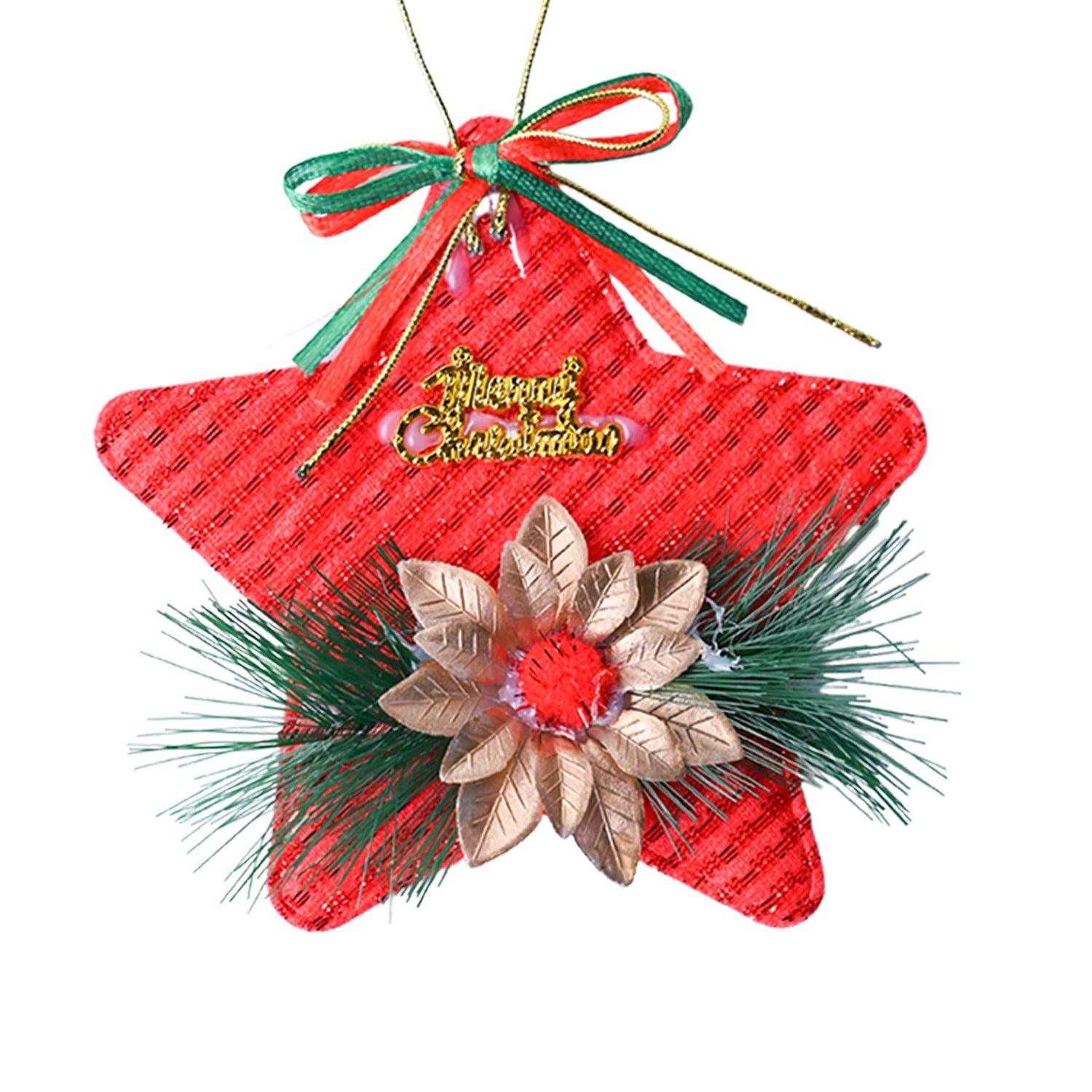 Christmas Decoration Star (Red & Set Of 2) - MARKET99