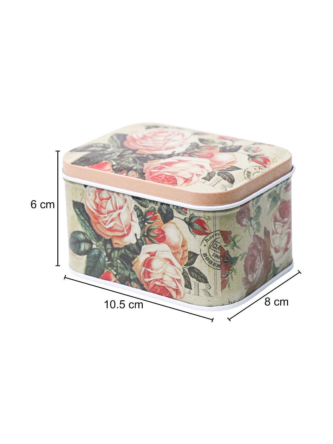 Mini Tin Storage Box Container - Set Of 6, Multicolor - MARKET99