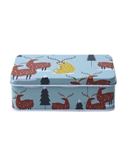 Colour Animal Print Tin Storage Box - Set Of 3, Multcolor - MARKET99
