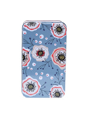 Animal Print Tin Storage Box - Set Of 3, Blue - MARKET99