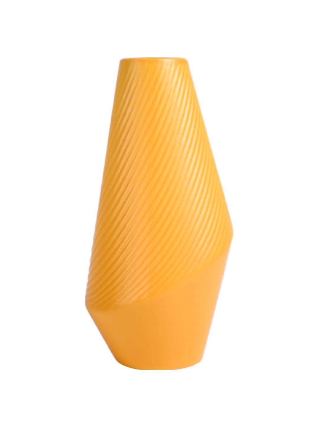 VON CASA Ceramic Yellow Vase - MARKET99