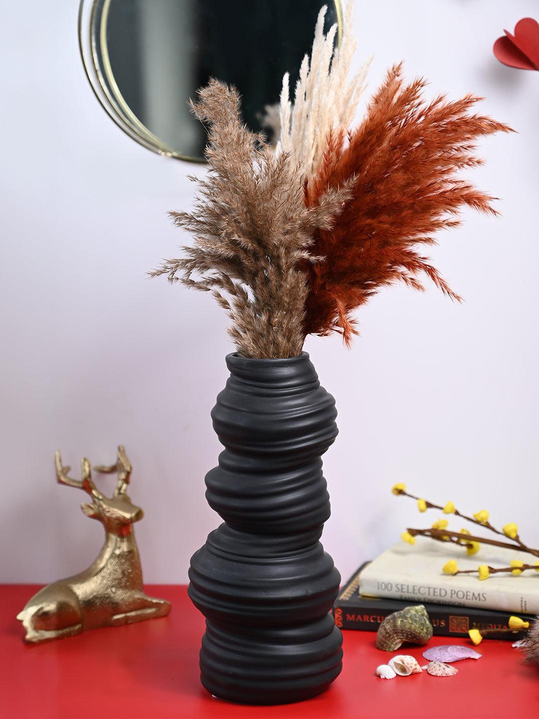 VON CASA Ceramic Black Vase - MARKET99