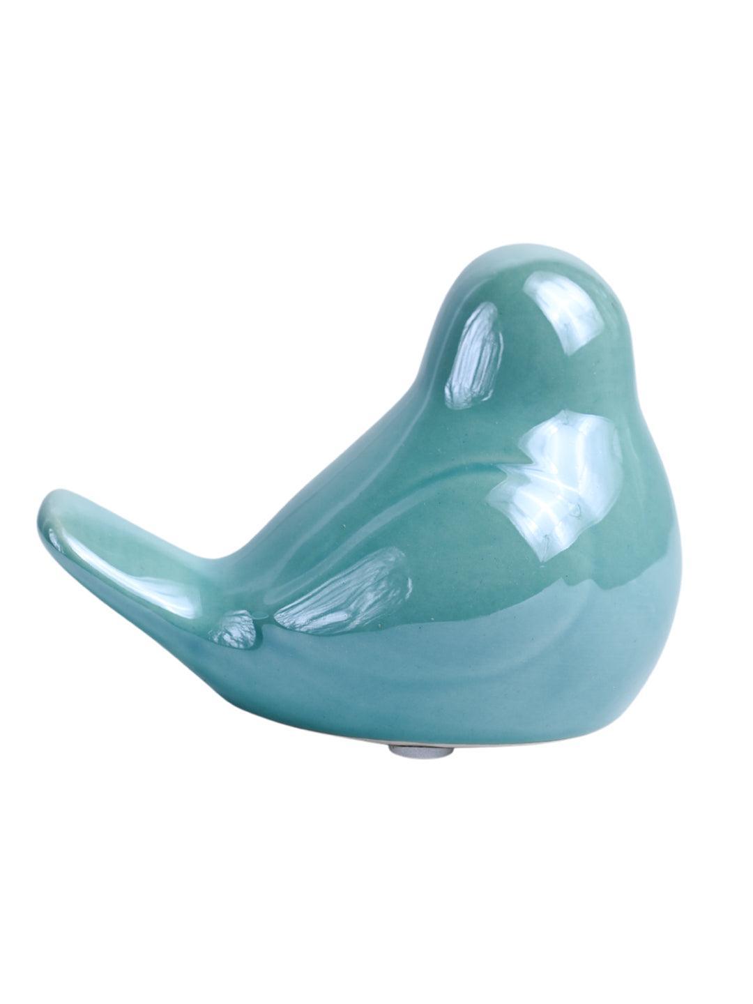 VON CASA Ceramic Decorative Bird - Skyblue, Set Of 2 - MARKET99