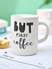 VON CASA Off White Mug (But First Coffee) - 420Ml - MARKET99