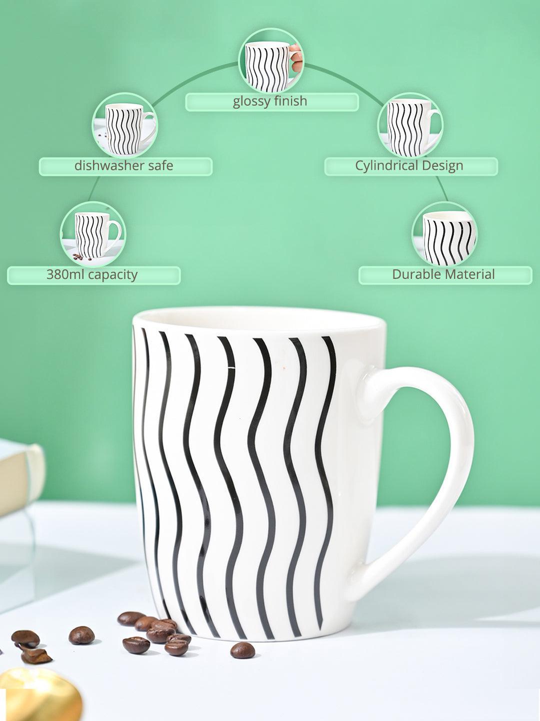VON CASA Black & White Mug - 380Ml - MARKET99