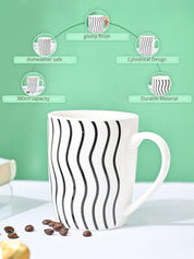 VON CASA Black & White Mug - 380Ml - MARKET99