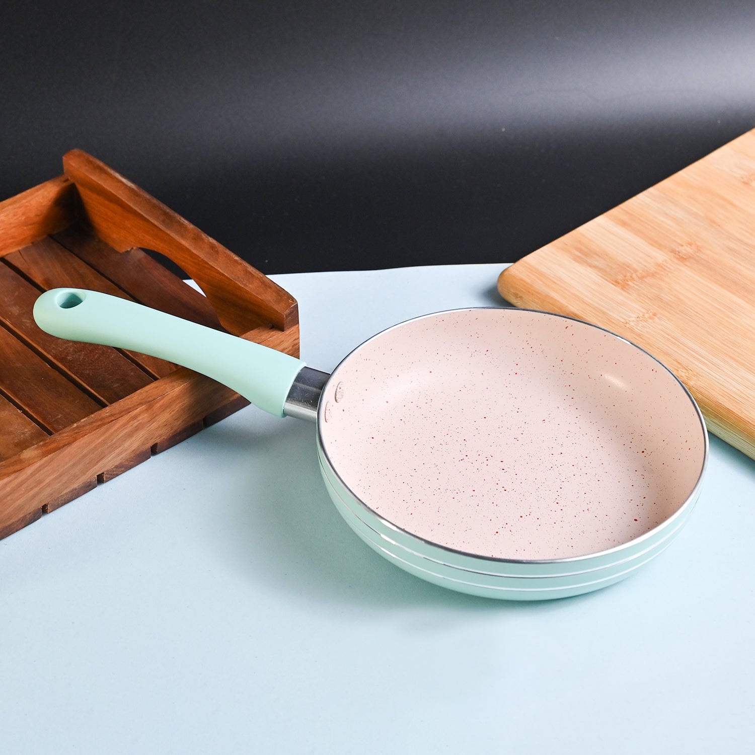 Market99 Pink & Light Cyan Frying Pan