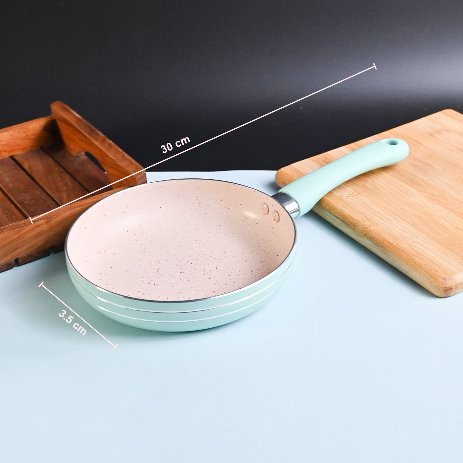 Market99 Pink & Light Cyan Frying Pan