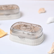 Market99 Plastic Grey & Off White Soap Dish Holders