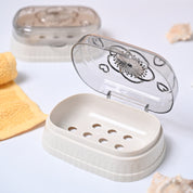 Market99 Plastic Grey & Off White Soap Dish Holders