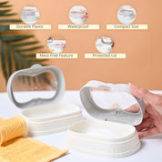 Market99 Plastic Off White Soap Dish - Set Of 2