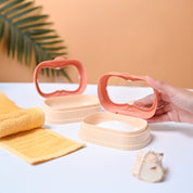 Market99 Plastic Peach & Beige Soap Dish - Set Of 2
