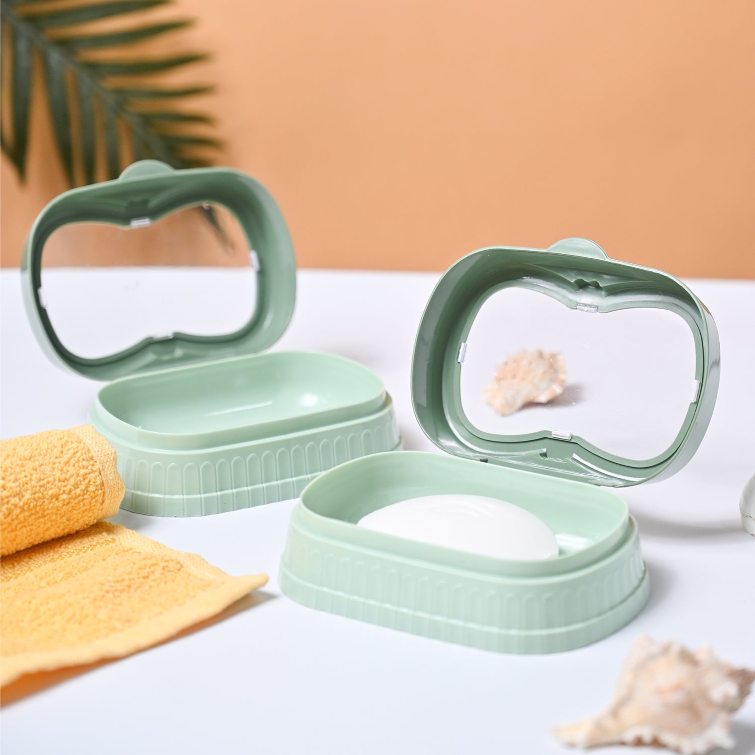 Market99 Plastic Green Soap Dish - Set Of 2