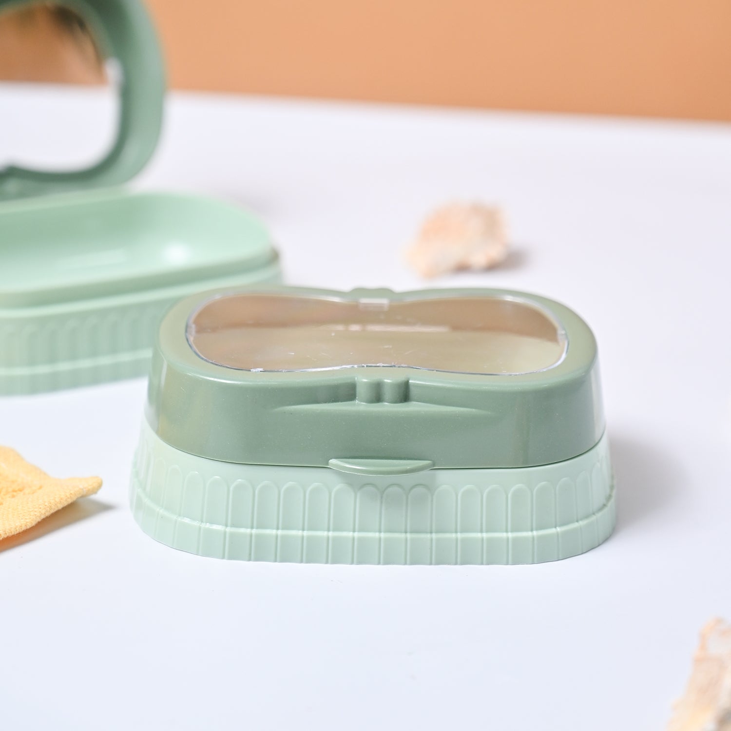 Market99 Plastic Green Soap Dish - Set Of 2