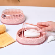 Market99 Plastic Peach Soap Dish - Set Of 2