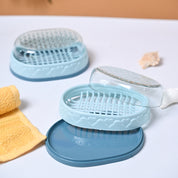 Market99 Plastic Sky Blue Soap Dish - Set Of 2