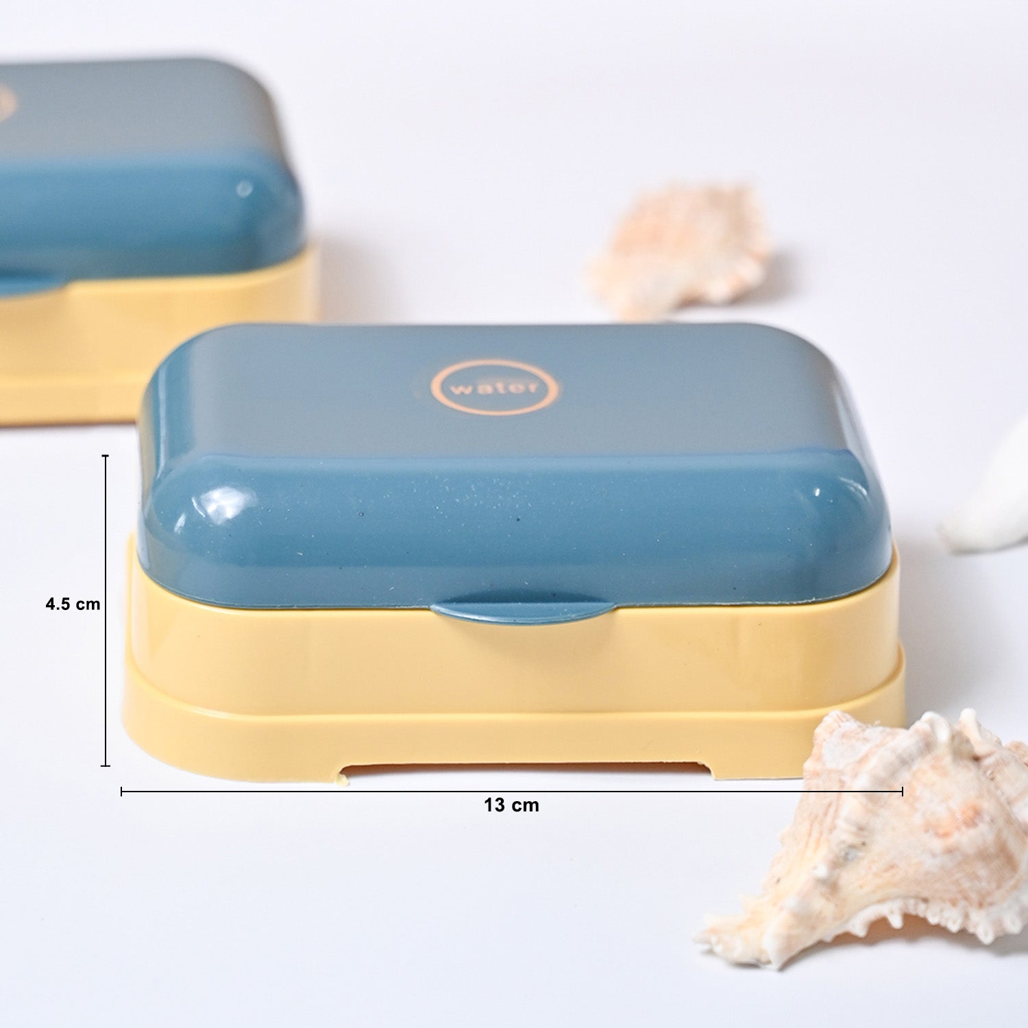 Market99 Plastic Blue & Yellow Soap Dish - Set Of 2