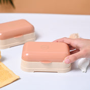 Market99 Plastic Peach Soap Dish - Set Of 2