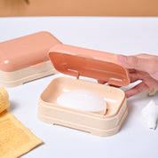 Market99 Plastic Peach Soap Dish - Set Of 2