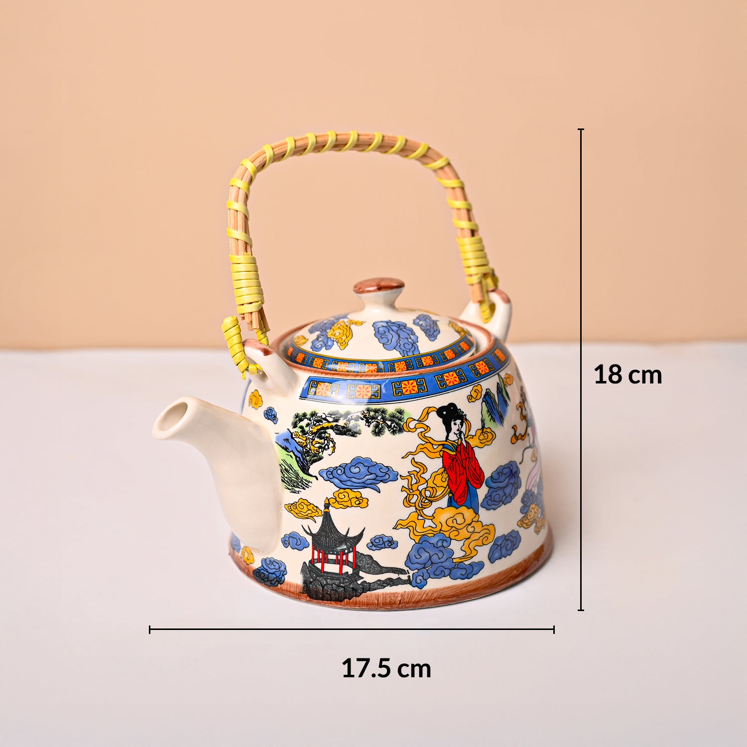 Market99 Ceramic Tea Pots - Chinese Print, 900ml