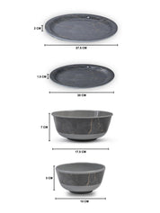 MARKET99 Grey Static Dinner Set - MARKET99