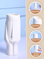 Black Glossy Ceramic Vase - Artistic Elegance - MARKET99