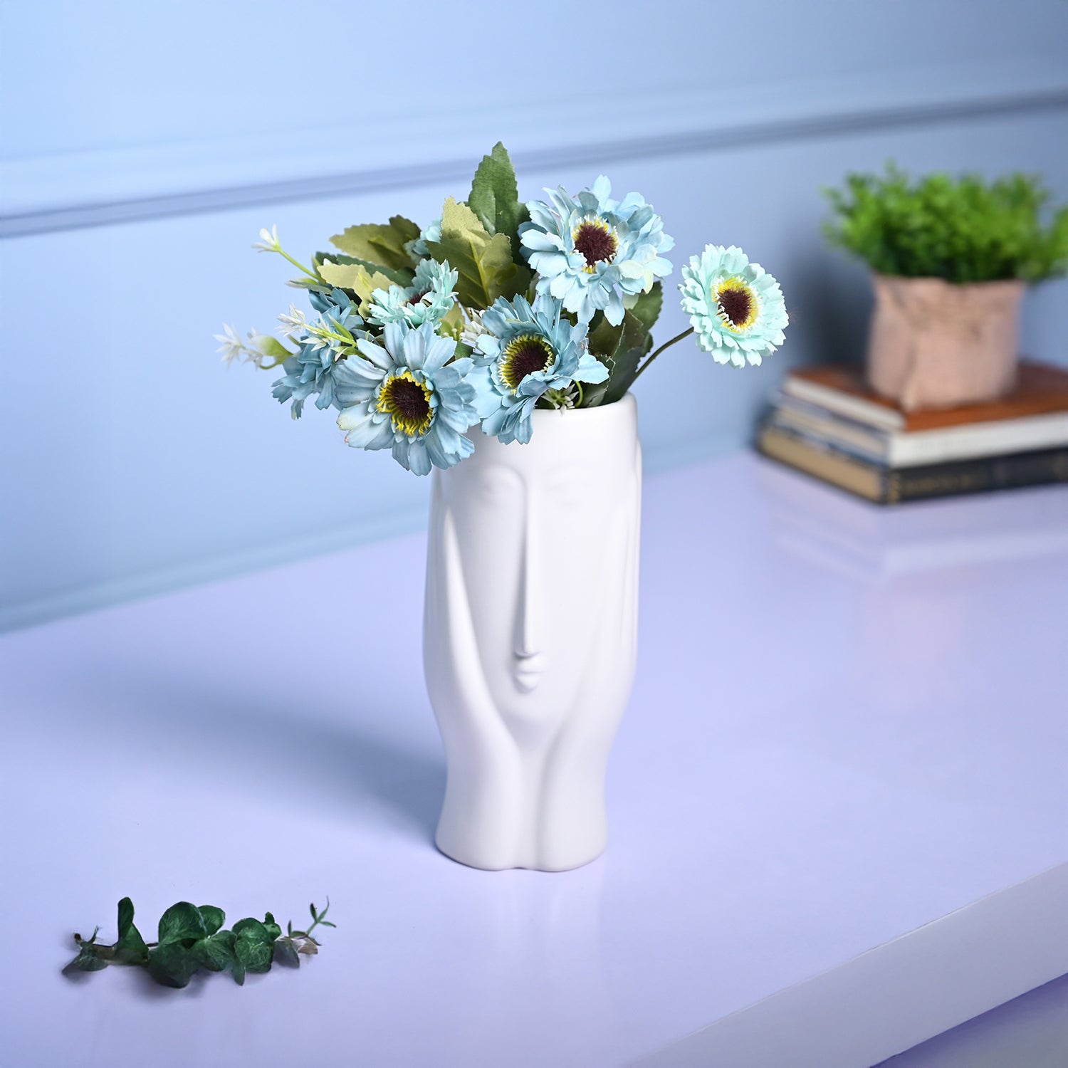 White Glossy Ceramic Vase - Stylish Simplicity