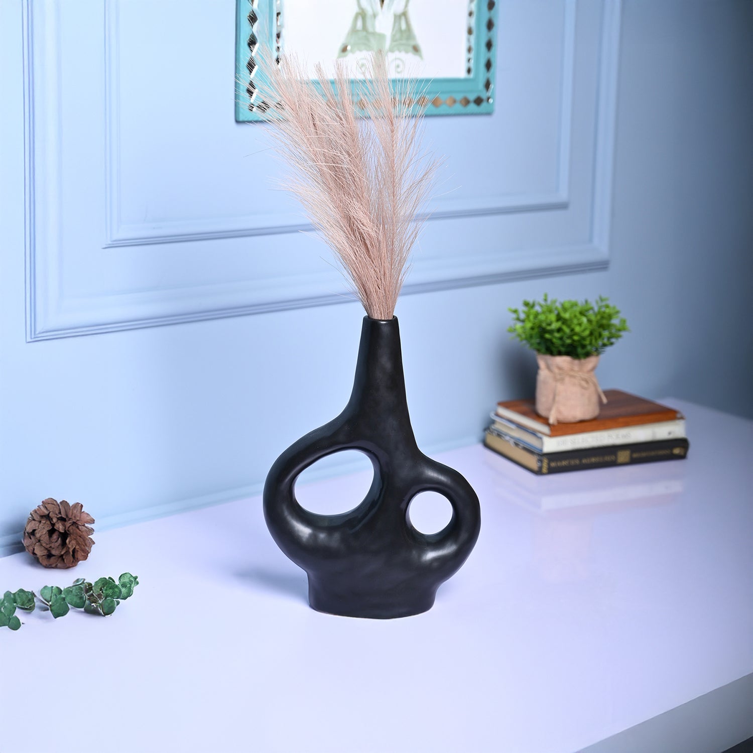 Modern Black Ceramic Vase