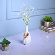 Timeless Beauty - White Cylindrical Vase