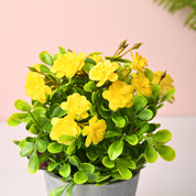 Artificial Plant With Pot – Green & Yellow