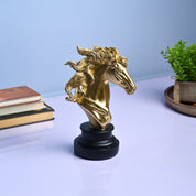 Majestic Horse Decor Object - Golden & Black Elegance