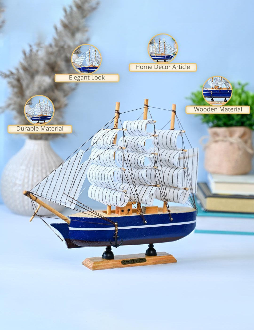 Market99 Wooden Sailing Ship Showpiece - MARKET99