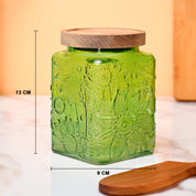 VON CASA Jar Set of 3 PCS 800ml - Multi Glass Glossy Finish