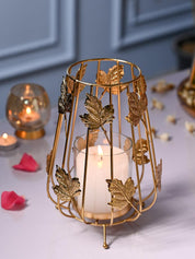 VON CASA Glass Votive Holder with Metal Basket - MARKET99
