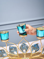 VON CASA Decorative 5 Votive Tea Light Holder With Metal Stand - MARKET99