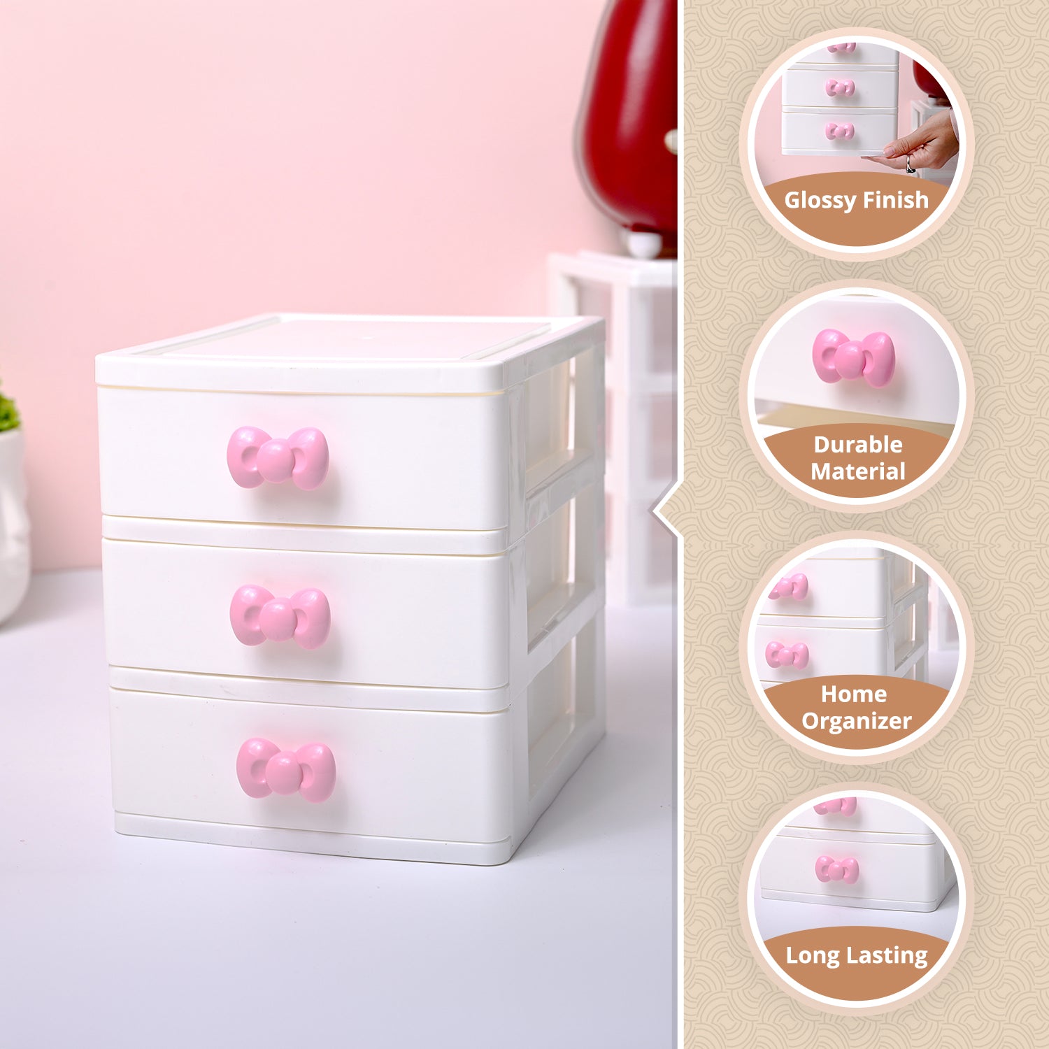 Small Drawer Organizer With 3 Compartments