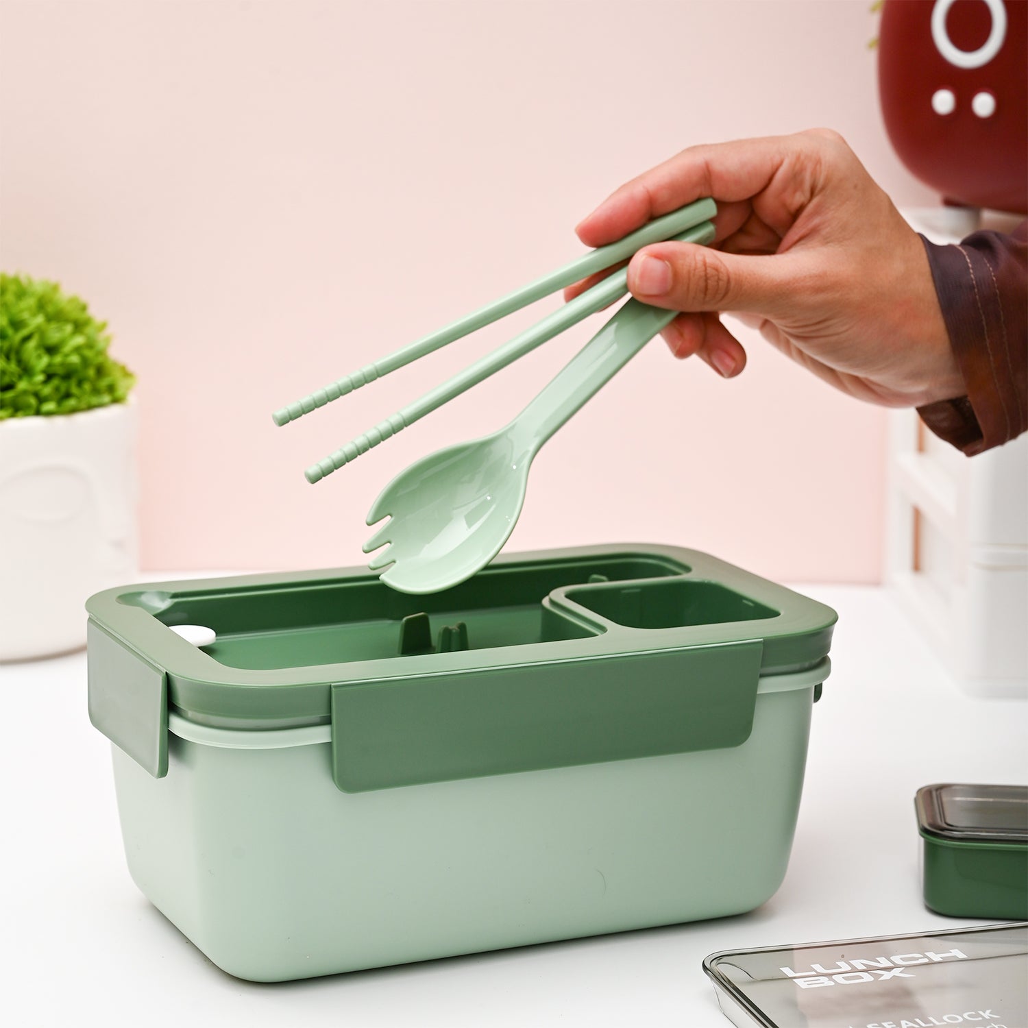 Green Lunch Box Set (1200ml + 40ml)