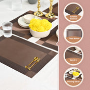 VON CASA Dark Brown Placemat Set Of 6