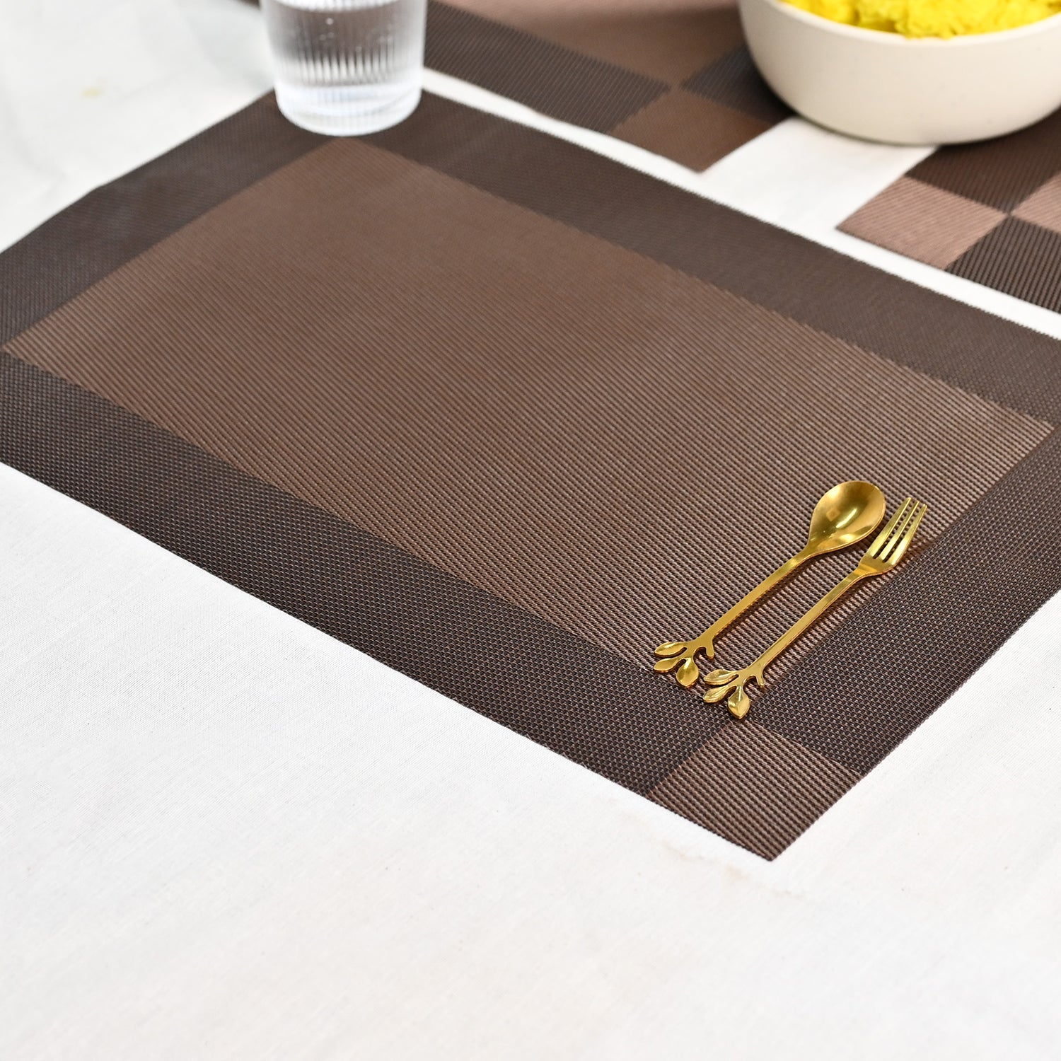 VON CASA Dark Brown Placemat Set Of 6