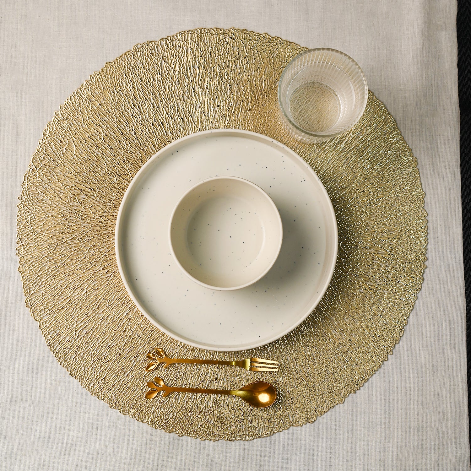 VON CASA Golden Placemat Set Of 2