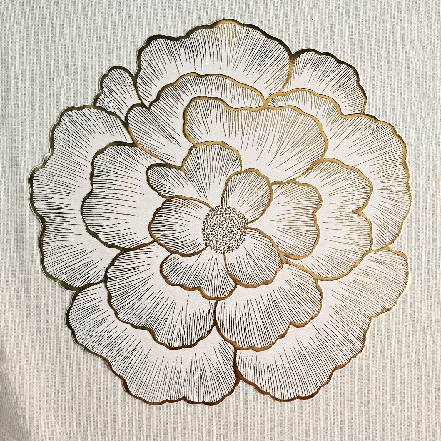 VON CASA Golden Flora Placemat Set Of 2