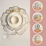 VON CASA Golden Flora Placemat Set Of 2