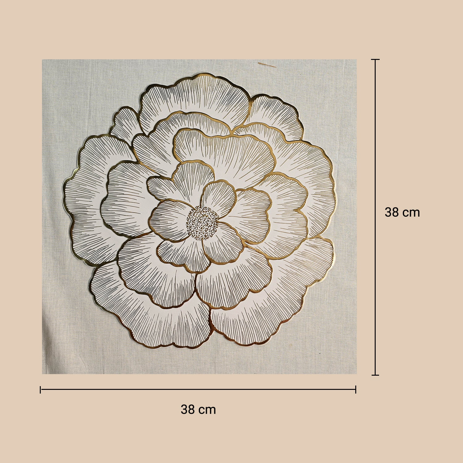 VON CASA Golden Flora Placemat Set Of 2